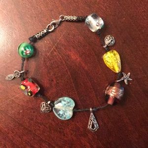 Multicolor Glass Beaded Bracelet